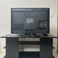 【TOSHIBA】REGZA 32型 液晶テレビ＆テレビ台 ブラックの画像