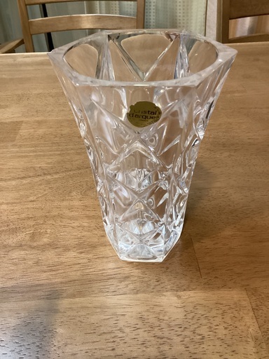 クリスタルグラスの花瓶　花器　フランスCristal d’arques社製