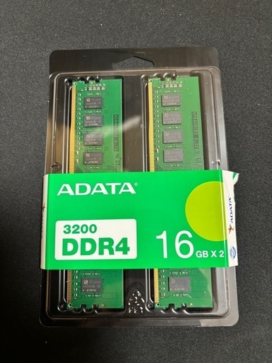 ADATA DDR4 3200MHz 16GB x 2枚