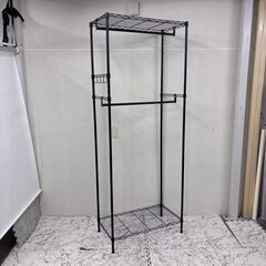H 21667  ハンガーポール付 2段メタルラック スチールラ...