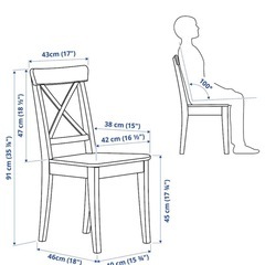 IKEA INGOLF インゴルフ ハイチェア 2脚の画像