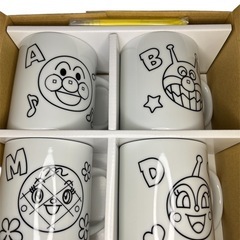 アサヒ　非売品　アンパンマン塗り絵マグカップの画像
