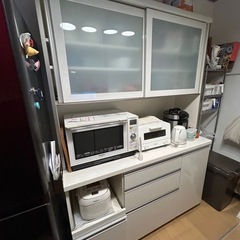 美品　食器棚　引き出し　ホワイト