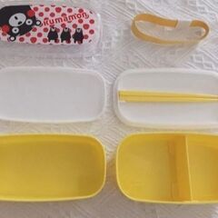未使用　くまモン　収納2段ランチボックス  お弁当箱の画像