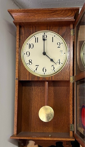 柱時計 堀田時計店 振り子時計 ボンボン時計 八角型 アンティーク 明治