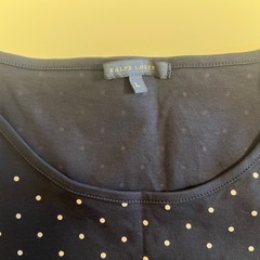 Ralph Lauren ネイビー ドット柄 膝丈ワンピースの画像