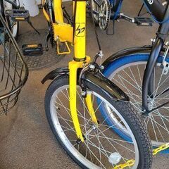 J6611　折りたたみ自転車　SOUTHERNPORT　イエロー　20インチ　★店頭にて試乗可★ 簡易クリーニング済　【リユースのサカイ柏店】　 中古自転車 　流山市  松戸市 我孫子市 鎌ヶ谷市 船橋市 守谷市 取手市の画像