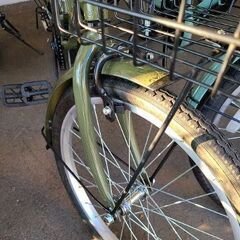 J6613　折りたたみ自転車　モスグリーン　20インチ　6ギア　★店頭にて試乗可★ 簡易クリーニング済　【リユースのサカイ柏店】　 中古自転車 　流山市  松戸市 我孫子市 鎌ヶ谷市 船橋市 守谷市 取手市　の画像