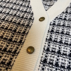 GU✨SNS人気✨完売✨チェック柄ニットカーディガン✨の画像