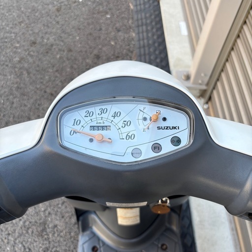 3128.安心のFI車両 レッツ4（白メーター） シート新品 千葉県柏市 即日