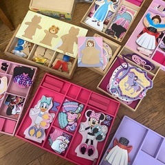 ディズニーなど　木製パズルセット　まとめて