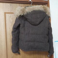 Harris Tweed フード付きダウンジャケット M ブラウンM・ハリスツイード・目立った傷や汚れなしの画像