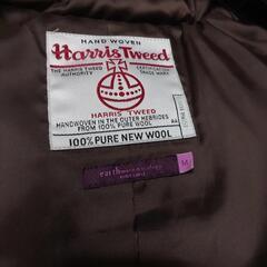 Harris Tweed フード付きダウンジャケット M ブラウンM・ハリスツイード・目立った傷や汚れなしの画像