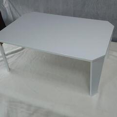 【鏡面加工・新品同様・子供の勉強机に最適】ローテーブル 折りたたみ 75✕50✕高さ31 軽量 一人暮らし 白 脚 幅75 小さめ スリム コンパクト 長方形 鏡面 木製 机 完成品 丈夫 座卓 ピンク おしゃれ 通常価格 8,951円の画像