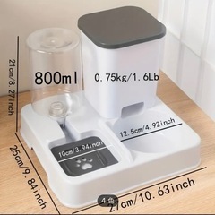 猫の餌と水の入れ物　新品の画像