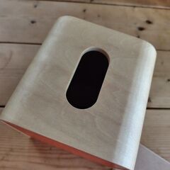 木製トイレットペーパー ケース ティッシュ代わりに 曲げ木の画像