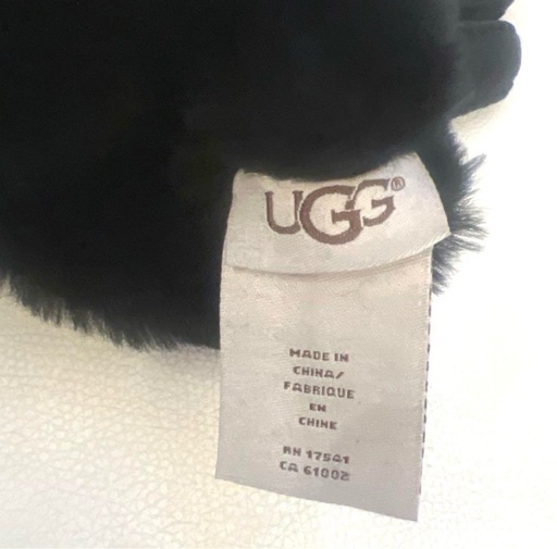 UGG ブラック スエード 手袋 ファー付き サイズL