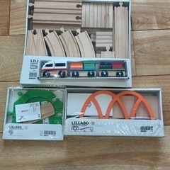 新品未開封！木製電車おもちゃセット