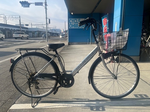 【完売御礼】【大人用】整備済 サギサカ  26型外装6段ギア 中古自転車 婦人車 銀色 <自転車のオオムラ 静岡店>