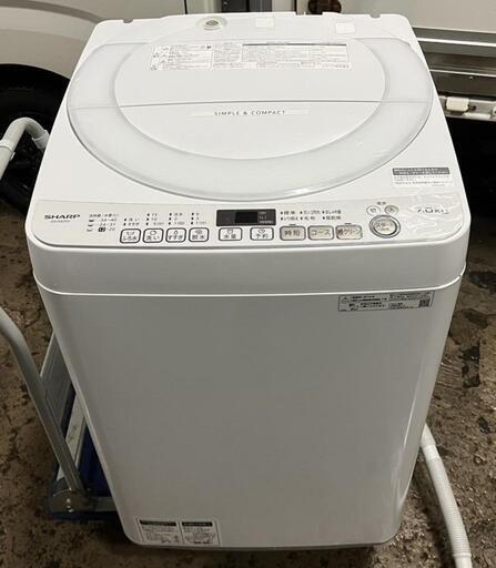 シャープ　全自動洗濯機　ES-KS70V　7kg　2019年製