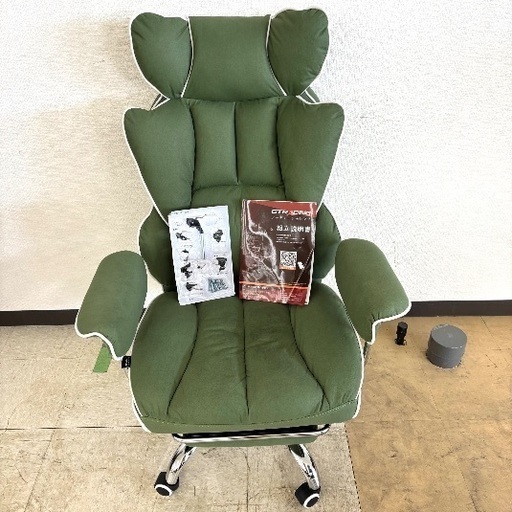 桐生店【現状品】j1-1 ゲーミングチェア GTRACING ジーティーレーシング グリーン