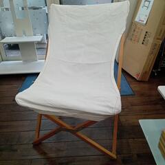 ★【ダルトン】椅子　ウッデンビーチチェア　ホワイト　16000円位で購入【店頭販売のみ】の画像