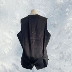 黒　イタリア製 ジレ ベスト LuigiBianchiMantova D_019の画像