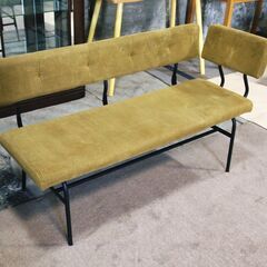  3点セット！journal standard Furniture  ジャーナルスタンダードファニチャー   PAXTON LD BENCH umber パクストン LD ベンチ アンバー 2台  エルディベンチ 長椅子 アーム付き  パクストン エルディ テーブル  PAXTON LD TABLE の画像