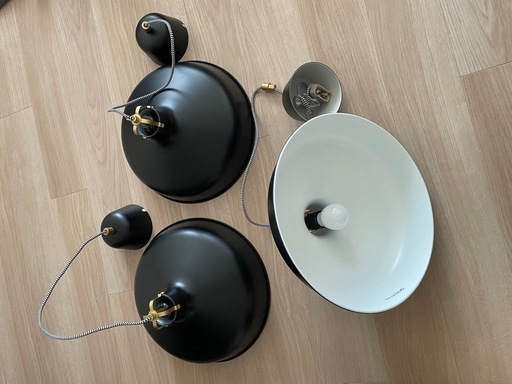 IKEA RANARP ラーナルプ　ペンダントランプ　38cm ブラック　電球付き