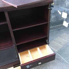 どうぞ【古家具0円】昭和家具 テレビ収納台 収納家具 上手にご活用ください 配達も可の画像