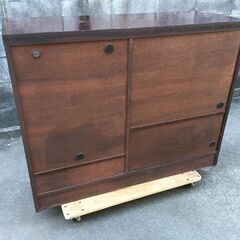 どうぞ【古家具0円】昭和家具 テレビ収納台 収納家具 上手にご活用ください 配達も可の画像