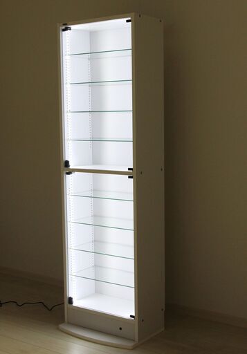 【新品】 コレクションラック レギュラーハイタイプ LEDライト付  ホワイト お客様組立品 収納家具 コレクションラックハイタイプ【LEDライト付き】 通販【ニッセン】