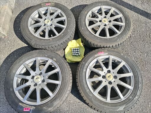 15インチアルミホイール+スタッドレスタイヤ付き　状態確認してからの購入もOK！