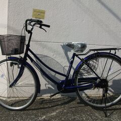 ☆新品・未使用　婦人用自転車　ママチャリ　26インチ　ブルー　サイクルギャリラリー周南の画像