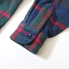 90s L.L.Bean CHAMOIS CLOTH SHIRT タータンチェック コットン シャモアクロスシャツ XL-Tの画像