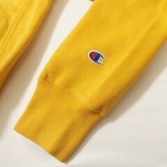 Champion REVERSE WEAVE チャンピオン プルオーバー パーカー スウェット イエロー Mサイズの画像