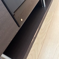 テレビボード　ダークブラウン　ガラストップの画像