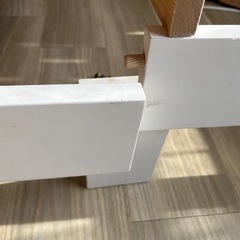 シングルベッドフレーム木製　白　すのこの画像