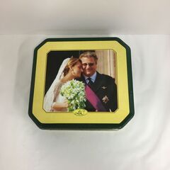 JME01K) ヨーロッパ輸入雑貨 ベルギー老舗Delacre クッキー缶 裁縫道具や小物入れ 中古品【取りに来られる方限定】の画像