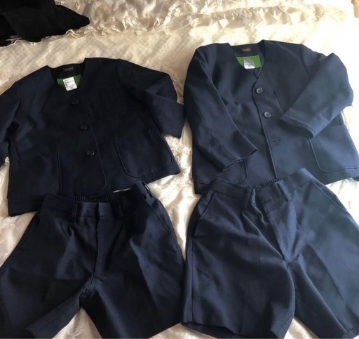 学生服小学校制服男の子130cm，135cm.2セット日本製秋冬春紺色