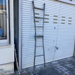 脚立　アルミ合金製はしご兼用　天板高112cm はしご長さ238cm 管理番号:5の画像