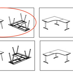 IKEA イケア　GALANT 18222 L字デスク　の画像