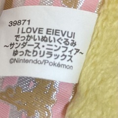 I LOVE EIEVUI ★ でっかいぬいぐるみ サンダース ぬいぐるみ　人気の画像