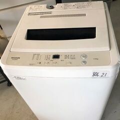 NO 806 ★福岡市内配送設置無料★2021年　洗濯機 全自動洗濯機 5.0kg 一人暮らし マクスゼン 風乾燥 槽洗浄 凍結防止 チャイルドロック ホワイトMAXZEN JW50WP01WH