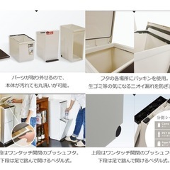 アスベル 分別ペダルゴミ箱の画像