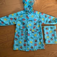 梅雨入り【定価5000】美品 ミキハウス 雨具　レンコートSサイズ  