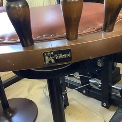 【中古家具】  光製作所 ヒカリ  カウンターチェア     革張りの画像
