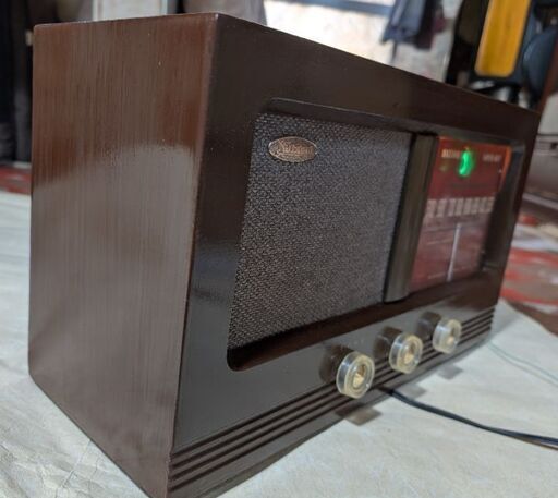 ガラス板パネル　ナショナルST真空管ラジオ　HS-800 マジックアイ