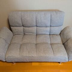 【ニトリ】コンパクトソファ(ポケットO GY)　ソファーの画像