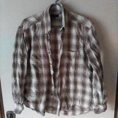 30円シリーズ☆YシャツMサイズチェック柄